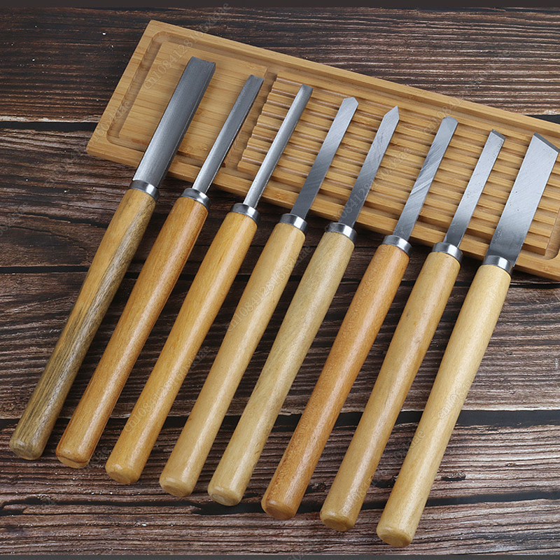 Skew Chisel Wood - 8Pcs/set Wood Carving Knife Lathe Chisel