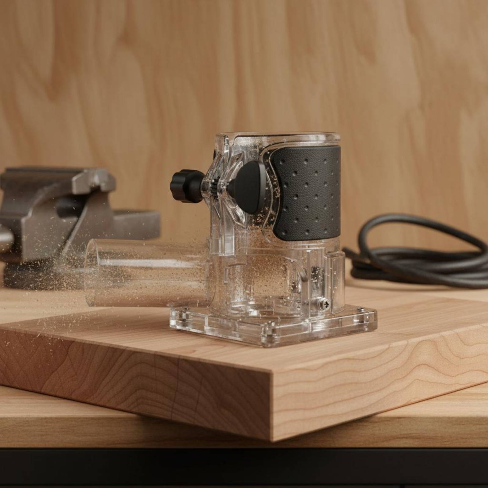 Transparent Router Dust Hood T - Vacuum Woodworking บทวิจารณ์และราคา