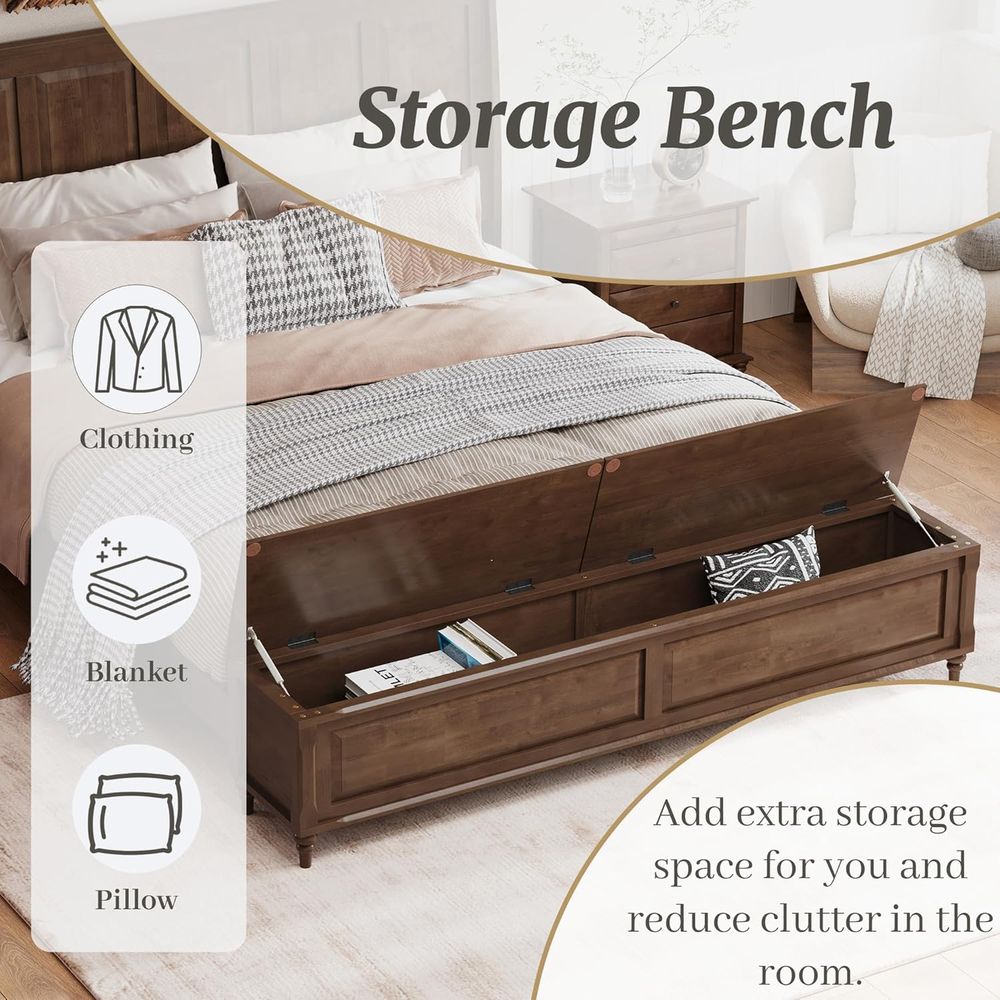 Tall King Size Bed e, armhouse - Woodworking Box บทวิจารณ์และราคา