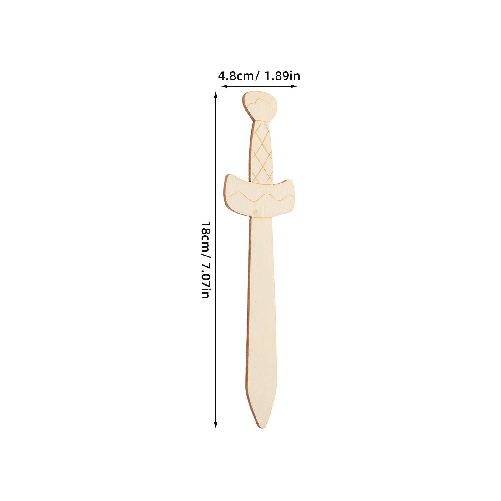 20Pcs Unfinished Wooden Swords - Woodworking Crafts บทวิจารณ์และราคา
