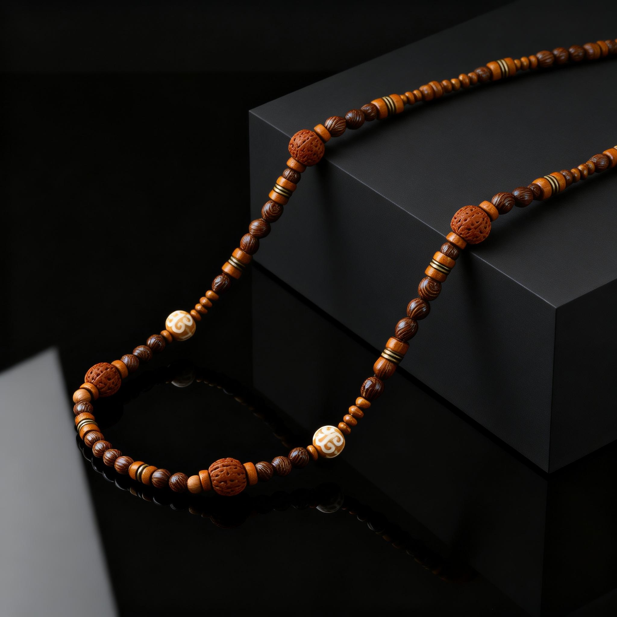 Fashion Walnut Wood Bead Neckl - Woodworking Nc บทวิจารณ์และราคา