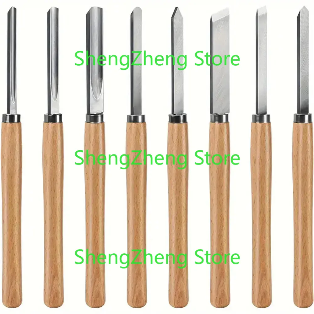 8Pcs Professional Wood Turning - Skew Chisel Wood บทวิจารณ์และราคา