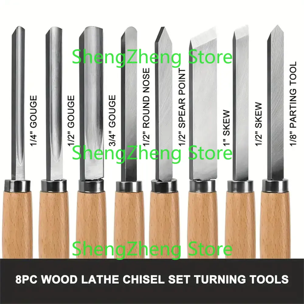 8Pcs Professional Wood Turning - Skew Chisel Wood บทวิจารณ์และราคา