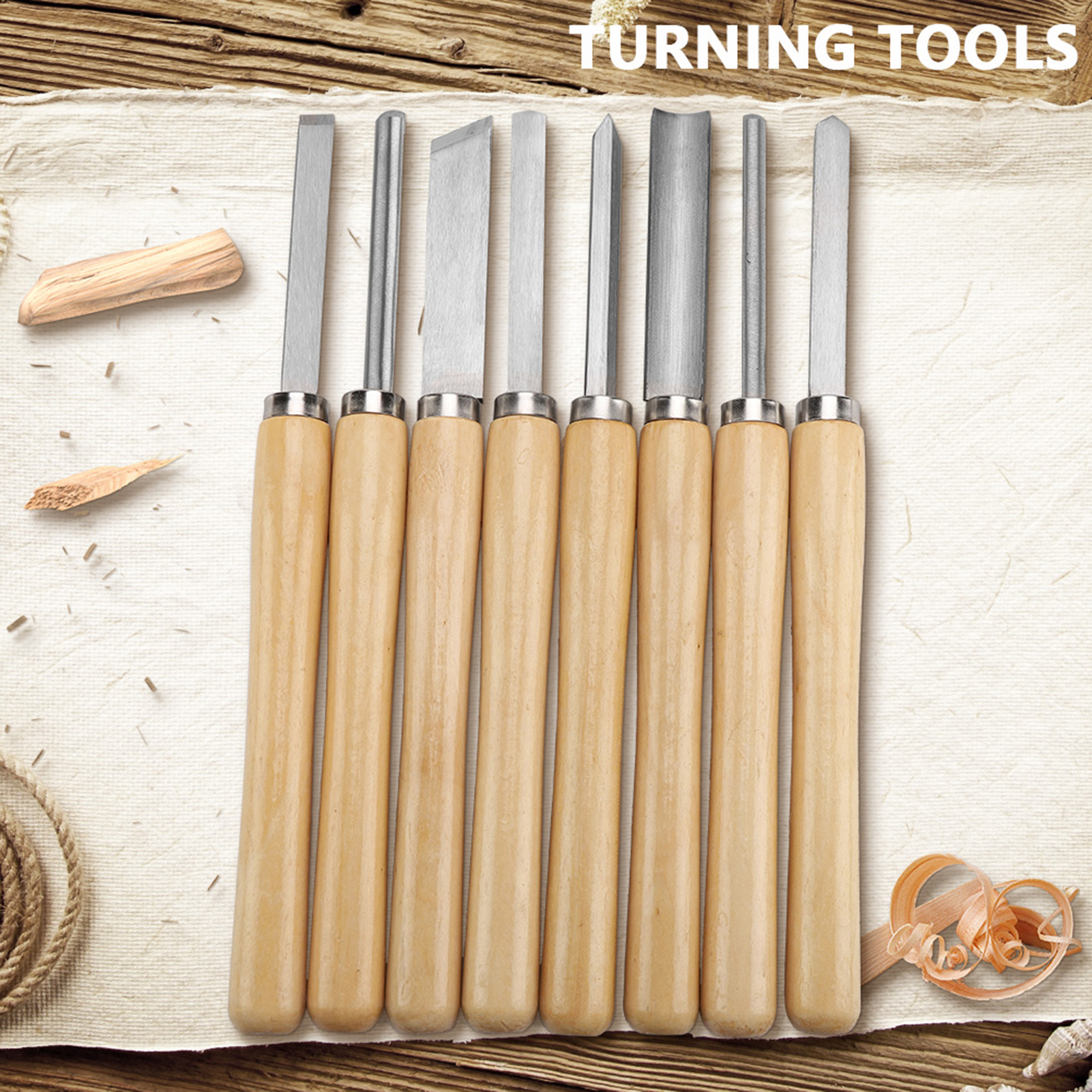 【Sale】8PCS/set Wood Lathe Chis - Skew Chisel Wood บทวิจารณ์และราคา