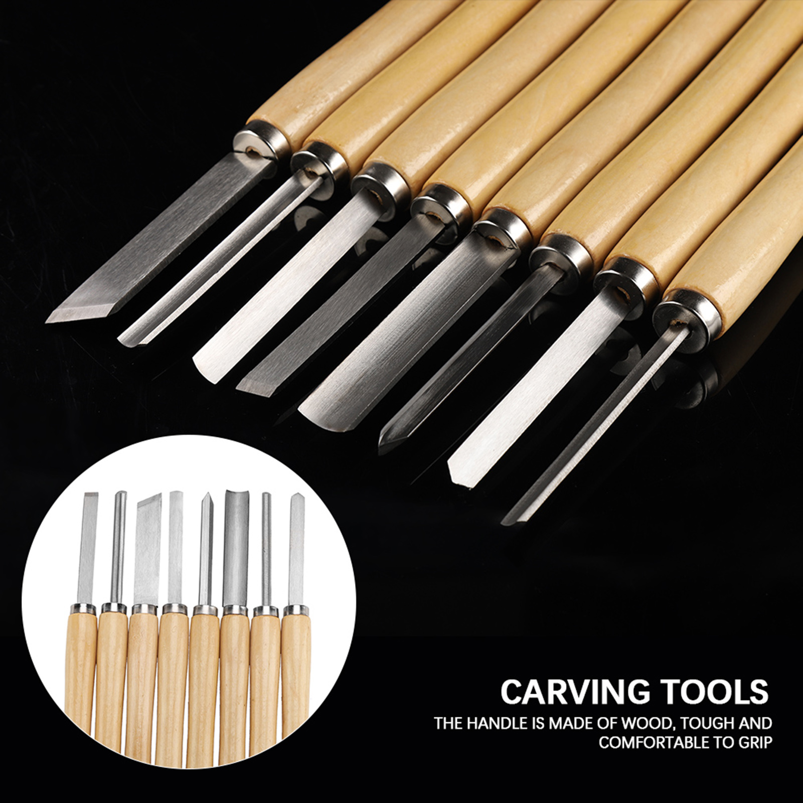 【Sale】8PCS/set Wood Lathe Chis - Skew Chisel Wood บทวิจารณ์และราคา