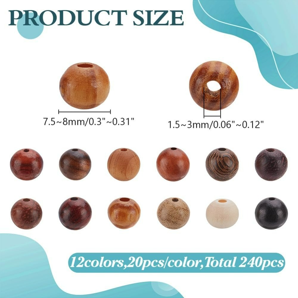 240Pcs 12 Colors Wood Round Be - Woodworking Crafts บทวิจารณ์และราคา