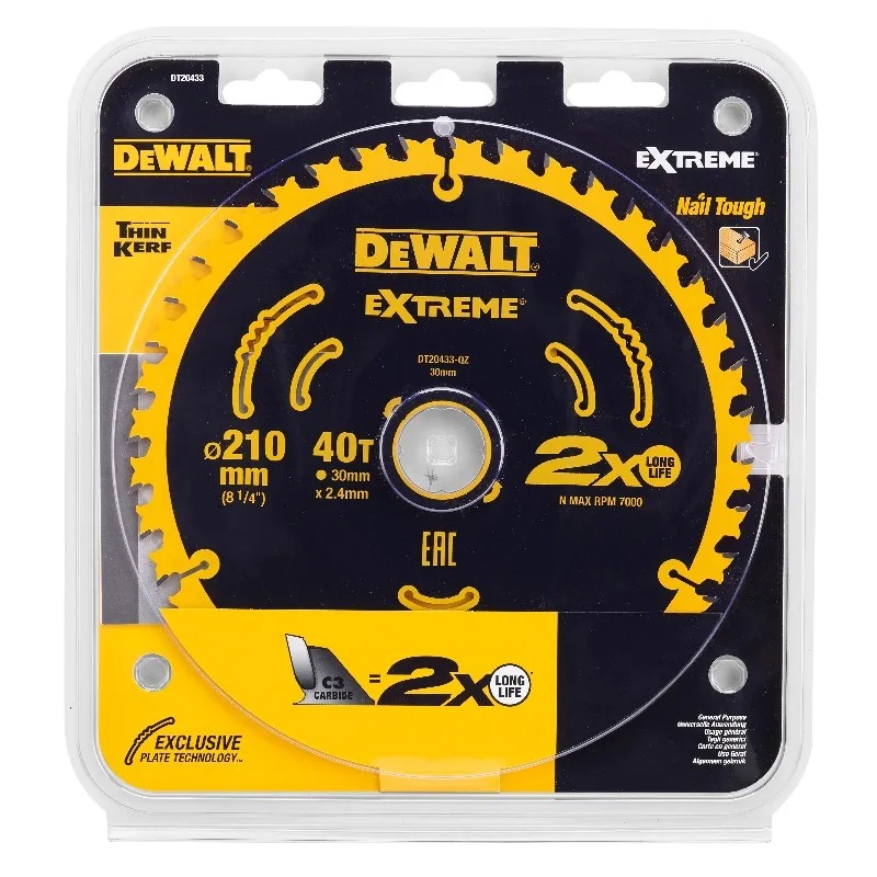 DEWALT DT20433 Extreme 210mm 4 - Woodworking Kerf บทวิจารณ์และราคา