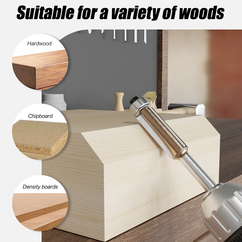 6mm 1/4in Shank Z3 Flush Trim  - Woodworking Nc บทวิจารณ์และราคา