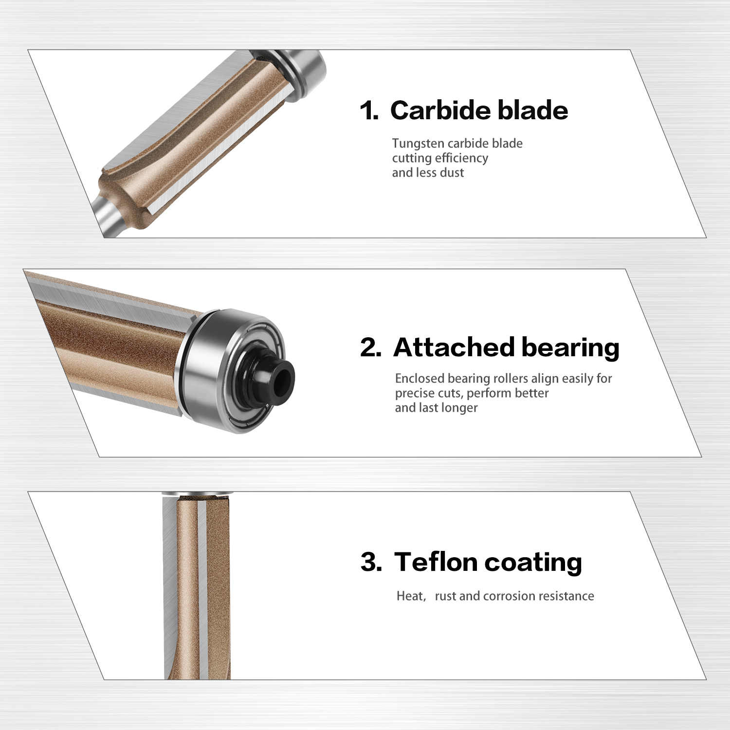 6mm 1/4in Shank Z3 Flush Trim  - Woodworking Nc บทวิจารณ์และราคา