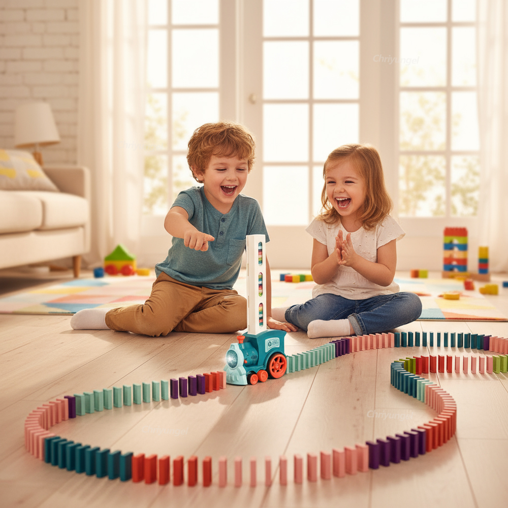 Electric Domino Blocks Train C - Woodworking Domino บทวิจารณ์และราคา