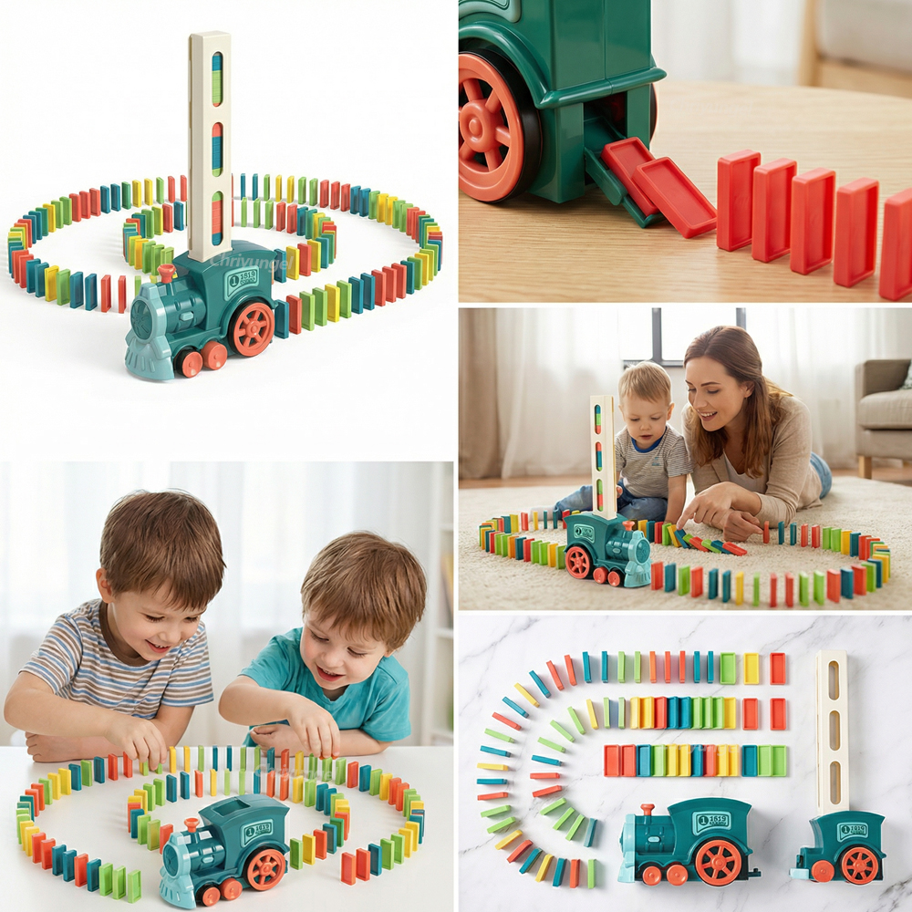 Electric Domino Blocks Train C - Woodworking Domino บทวิจารณ์และราคา
