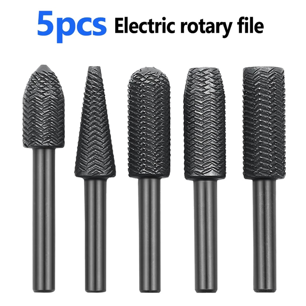 5Pcs Double Cut Rotary Rasp Fi - Woodworking Files And Rasps บทวิจารณ์และราคา