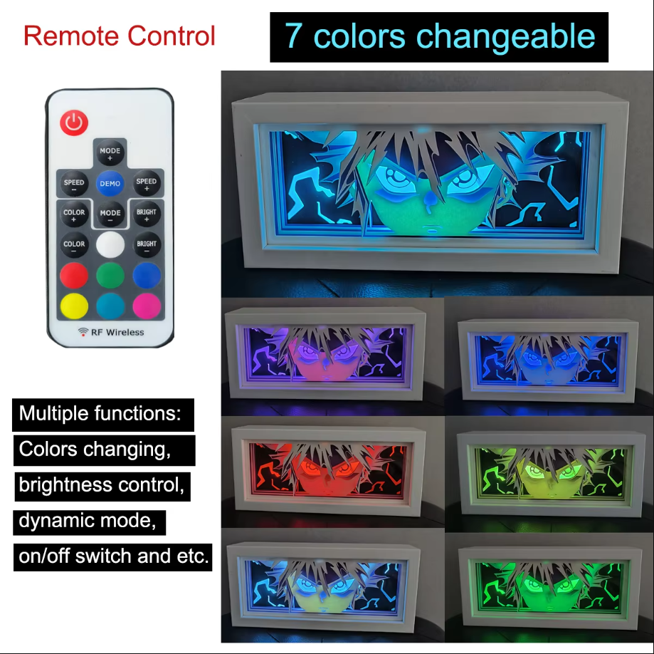 Anime Light Box Paper Cut Shad - Woodworking Box บทวิจารณ์และราคา