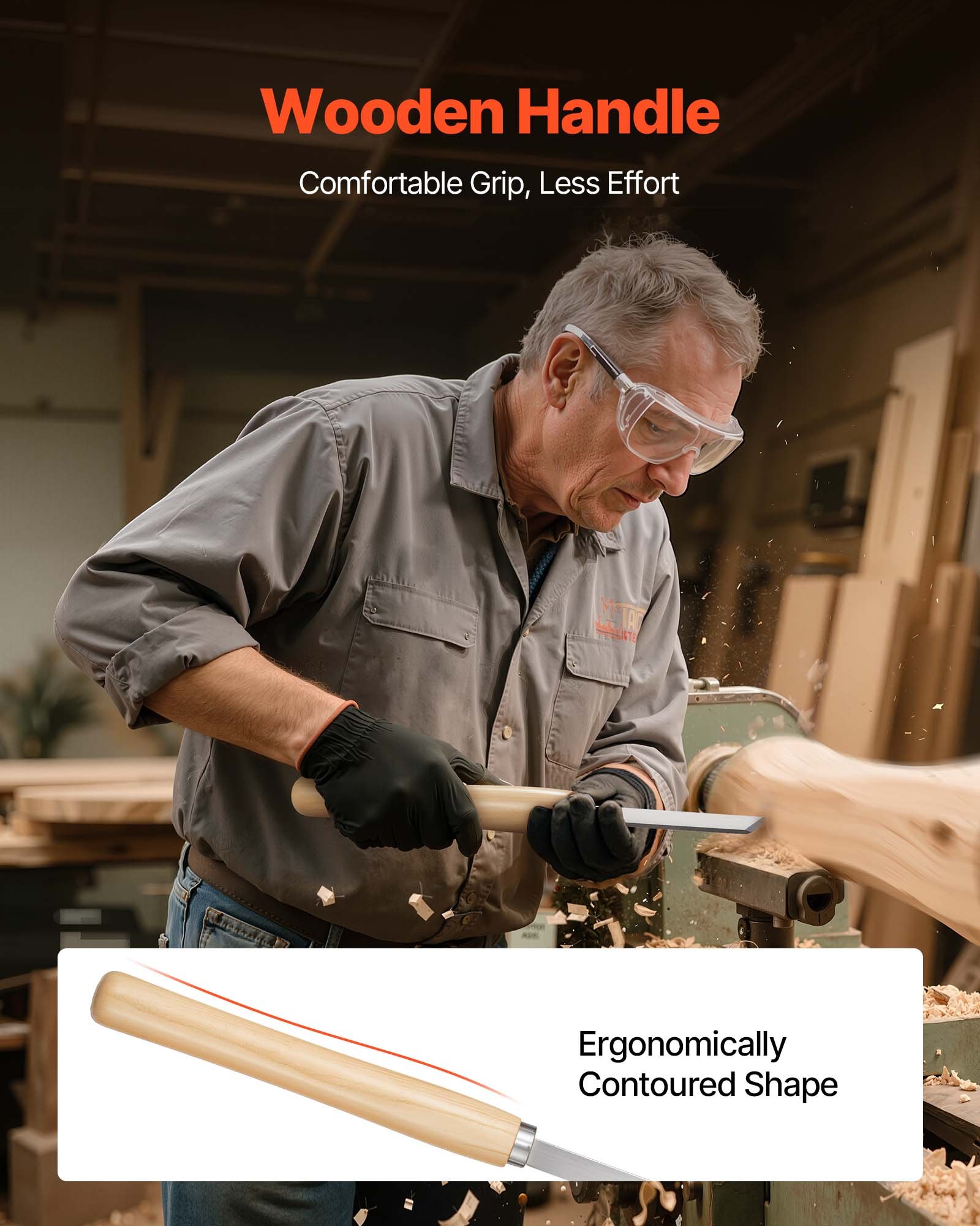 Wood Lathe Turning Tool Set, 8 - Skew Chisel Wood บทวิจารณ์และราคา