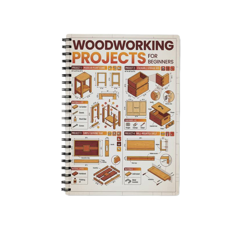 1pcs Spiral Bound Woodworking  - Woodworking Blueprint บทวิจารณ์และราคา