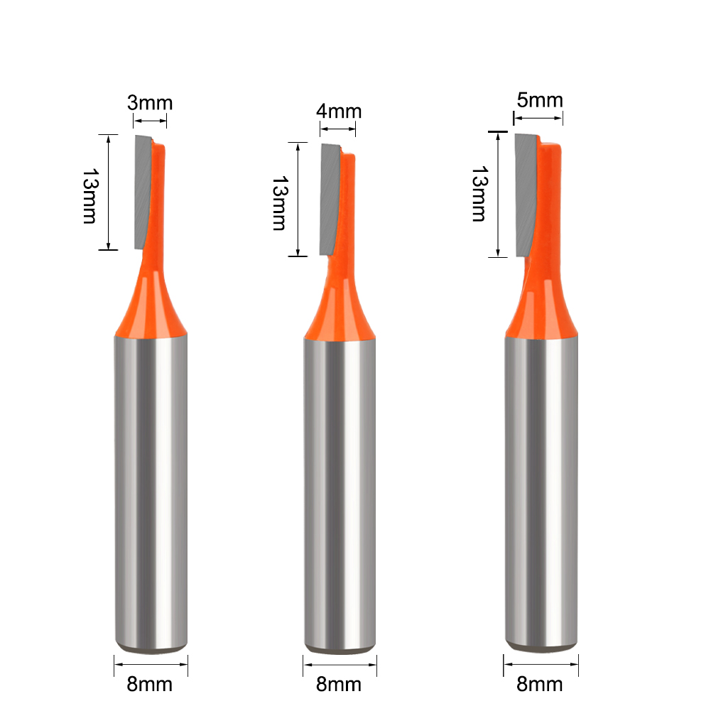 3pcs 8mm Shank Straight Router - Woodworking Nc บทวิจารณ์และราคา