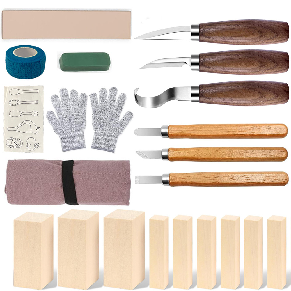Carving Knife Gift Box Set 21- - Woodworking Box บทวิจารณ์และราคา