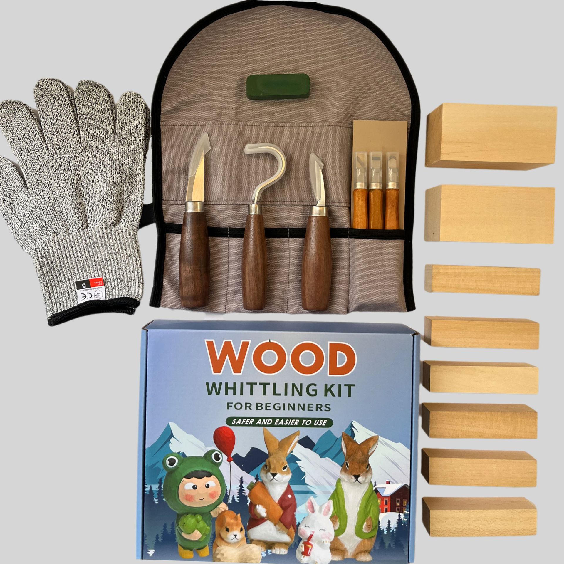 Carving Knife Gift Box Set 21- - Woodworking Box บทวิจารณ์และราคา