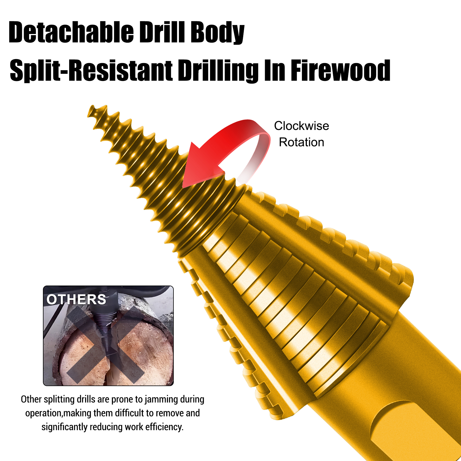Firewood Splitting Drill Bit T - Woodworking Kerf บทวิจารณ์และราคา