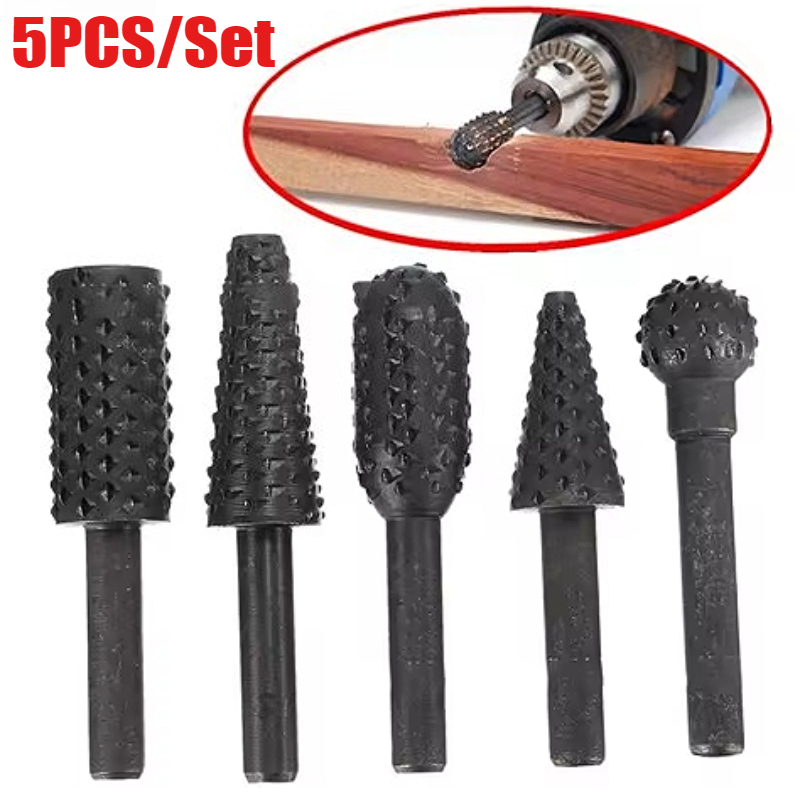 5pcs Rasp File Drill Bits Rasp - Woodworking Files And Rasps บทวิจารณ์และราคา