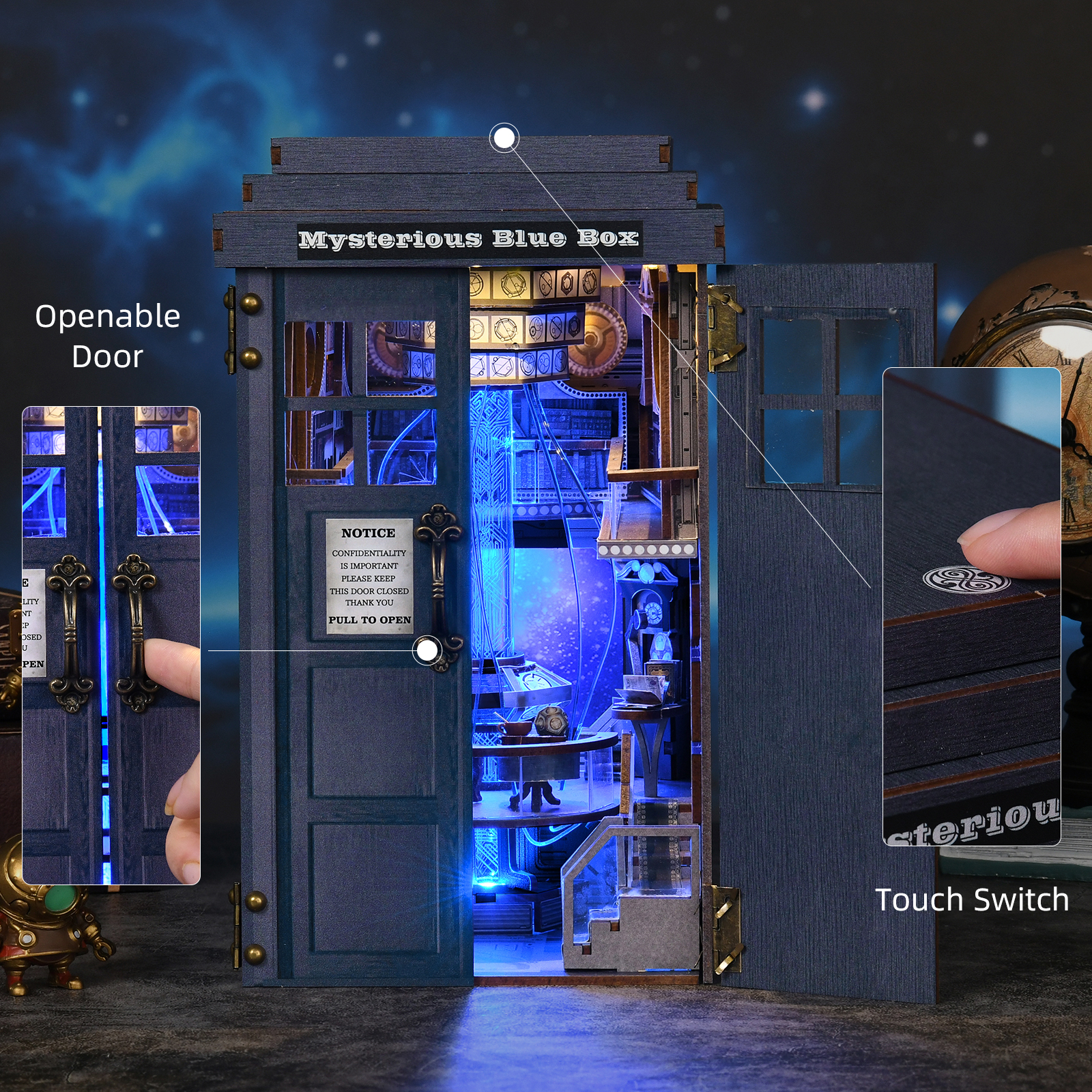 Book Nook Kit Blue Telephone B - Woodworking Blueprint บทวิจารณ์และราคา