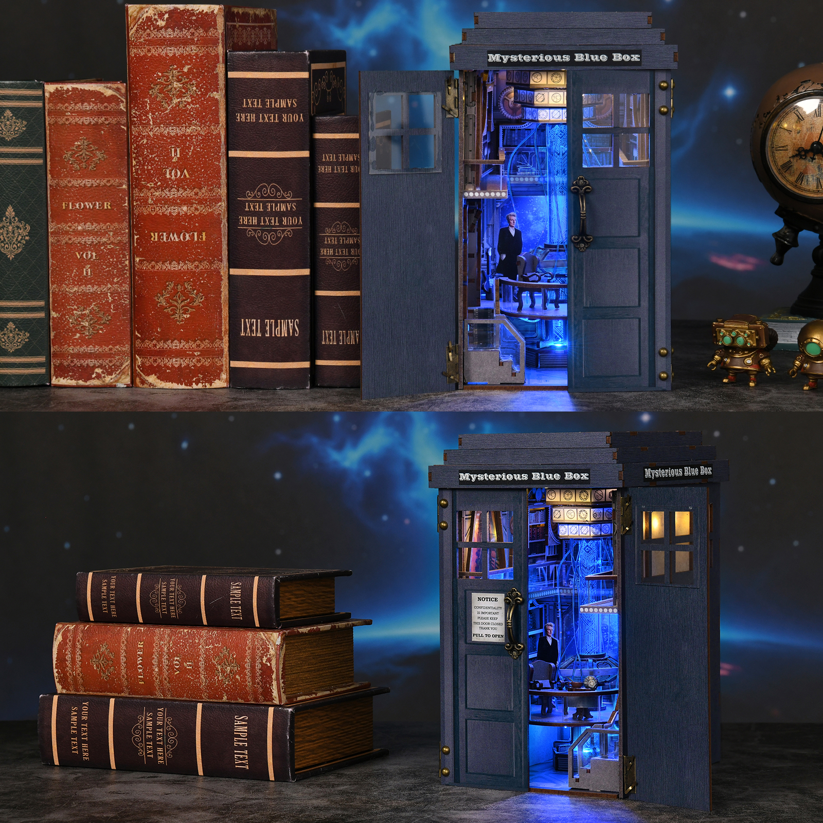 Book Nook Kit Blue Telephone B - Woodworking Blueprint บทวิจารณ์และราคา