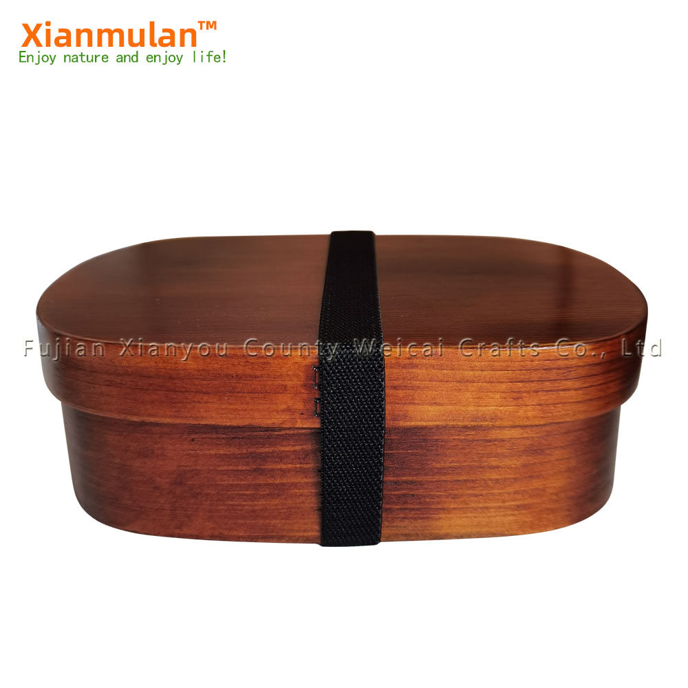 Natural Wooden Bento Box Squar - Woodworking Box บทวิจารณ์และราคา
