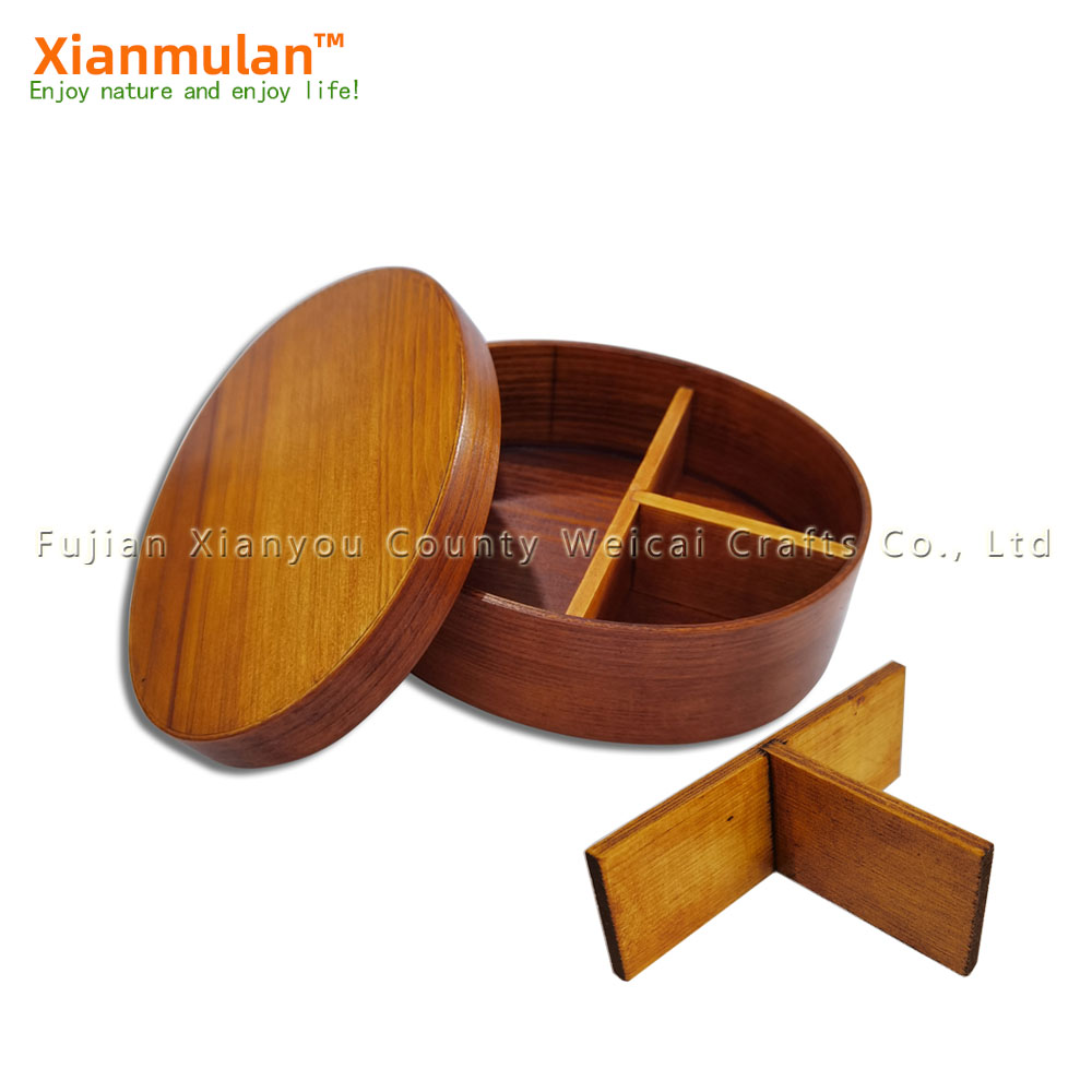 Natural Wooden Bento Box Squar - Woodworking Box บทวิจารณ์และราคา