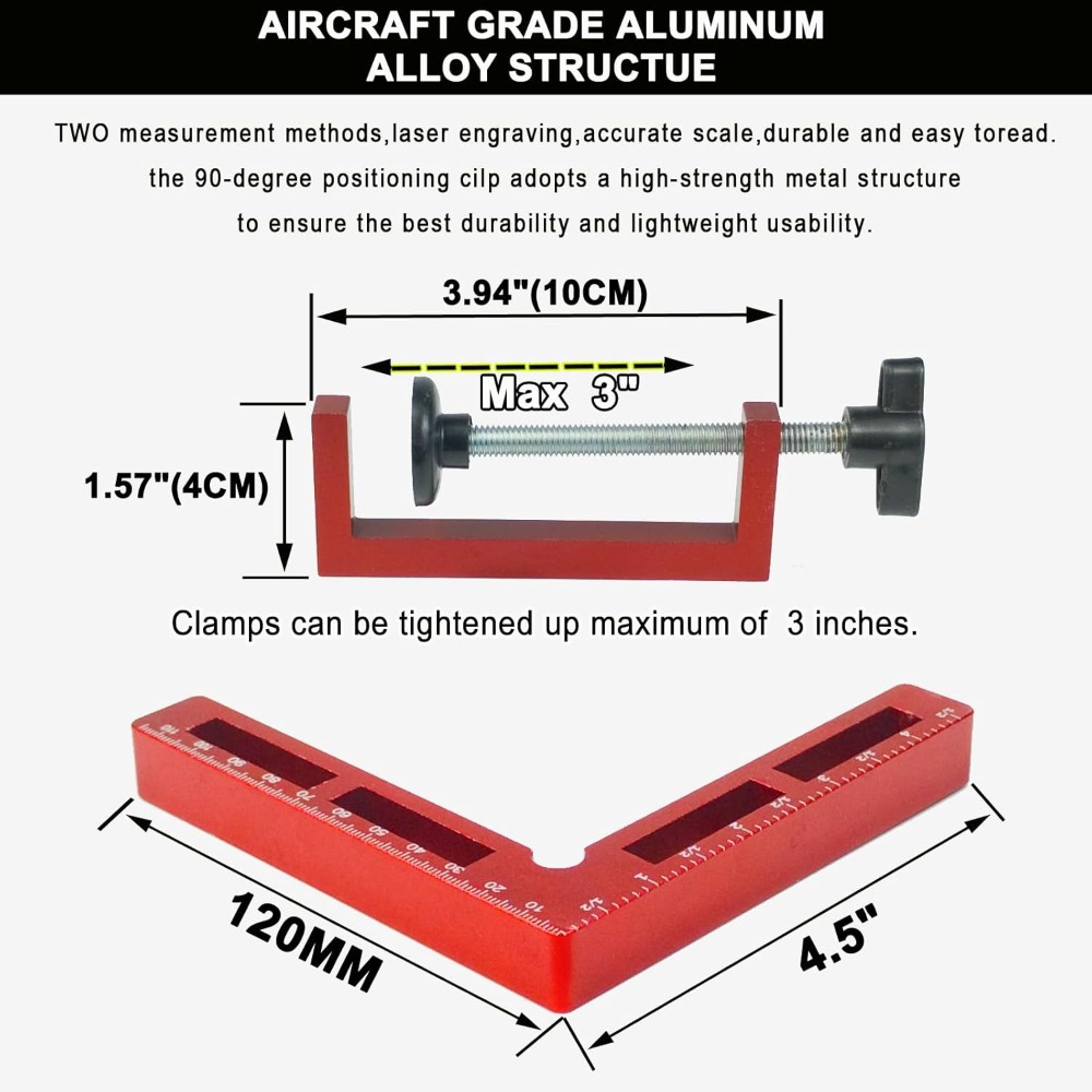 90 Degree Positioning Squares  - Woodworking Box บทวิจารณ์และราคา