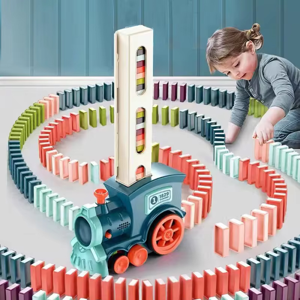 Domino Train for kids Automati - Woodworking Domino บทวิจารณ์และราคา