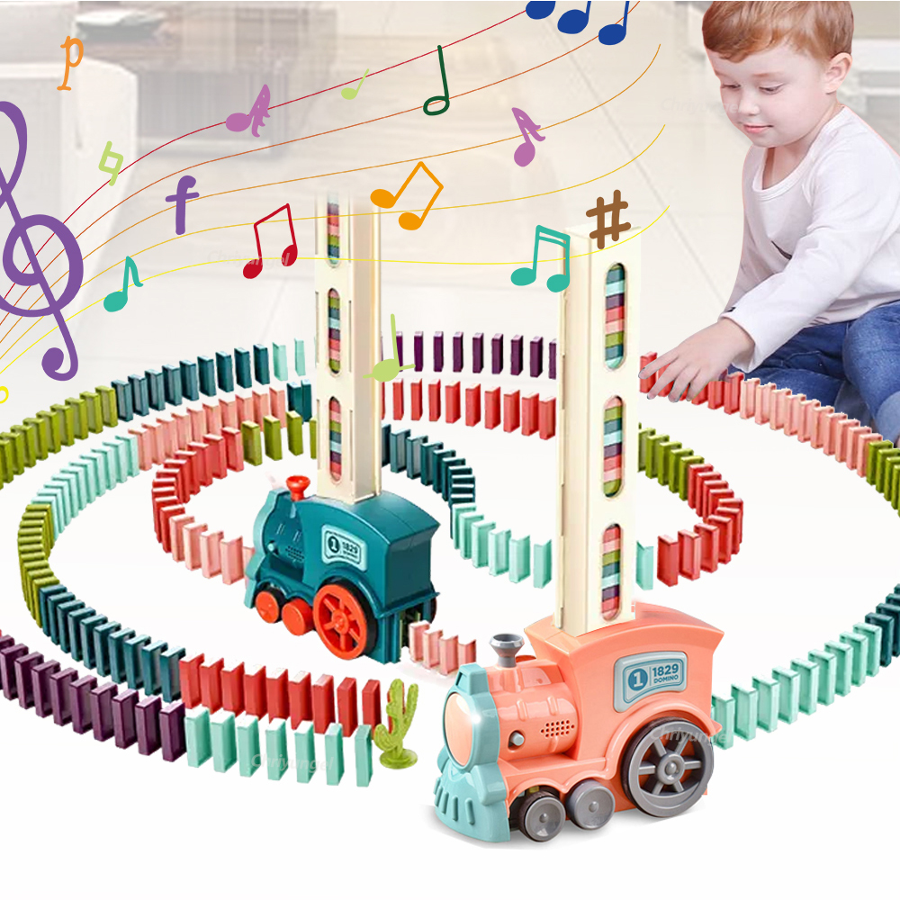 Domino Train for kids Automati - Woodworking Domino บทวิจารณ์และราคา