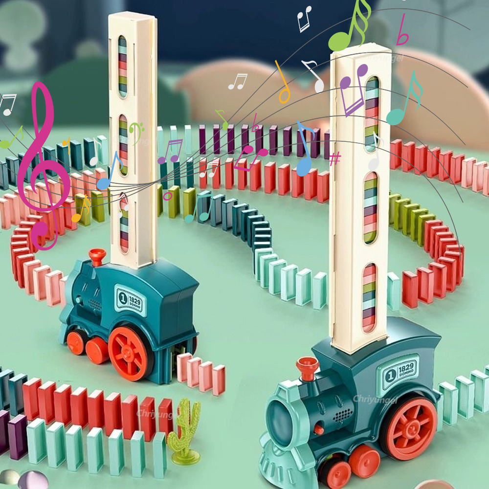 Domino Train for kids Automati - Woodworking Domino บทวิจารณ์และราคา