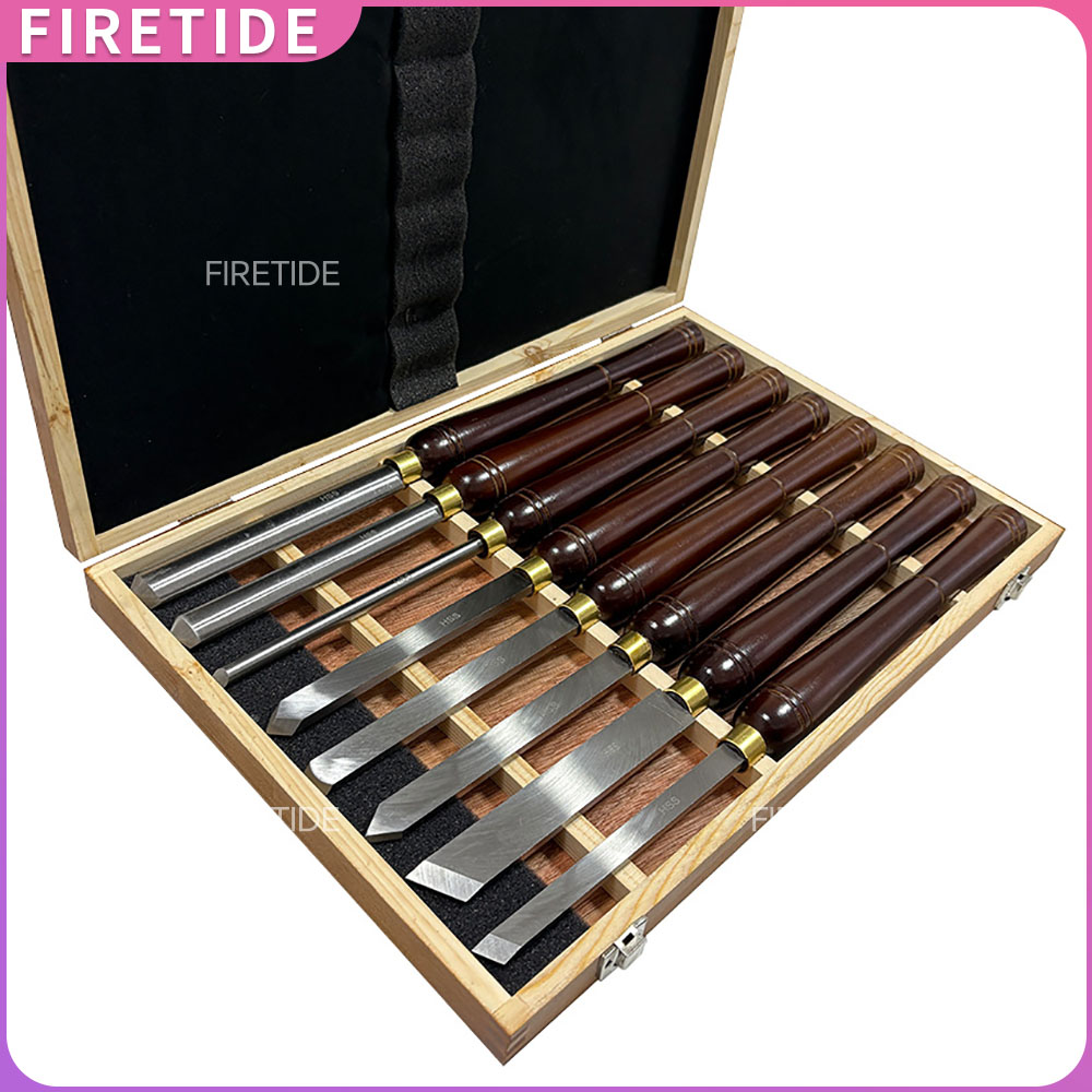 8pcs HSS Woodturning Chisel Se - Skew Chisel Wood บทวิจารณ์และราคา