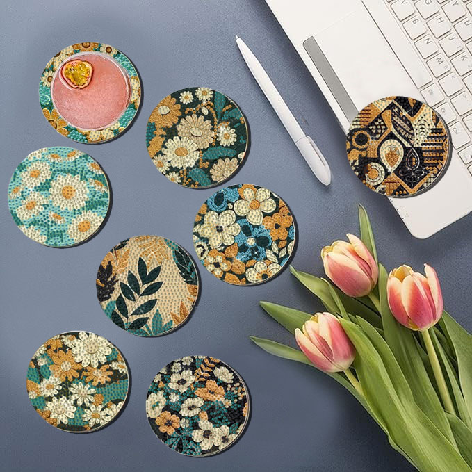 8 pieces DIY diamond Painting  - Woodworking Crafts บทวิจารณ์และราคา