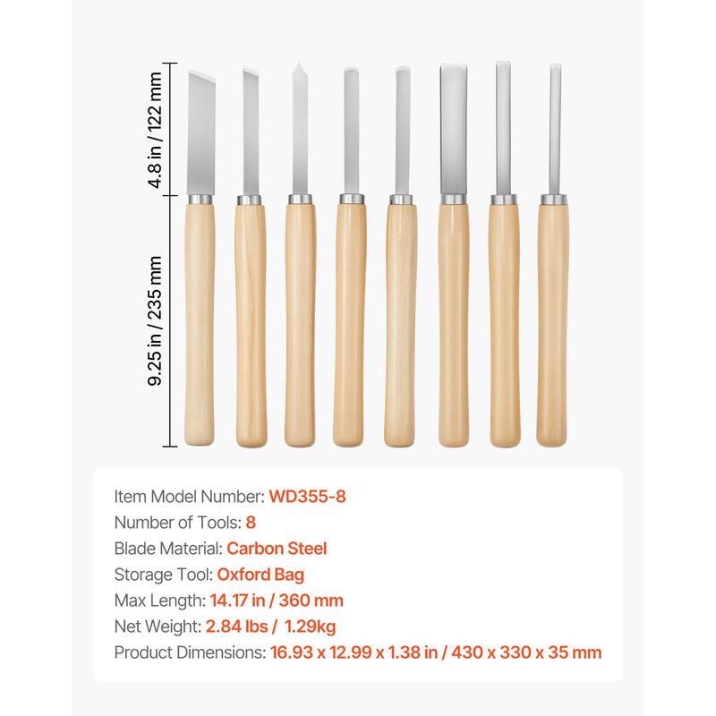 Wood Lathe Turning Tool Set, 8 - Skew Chisel Wood บทวิจารณ์และราคา